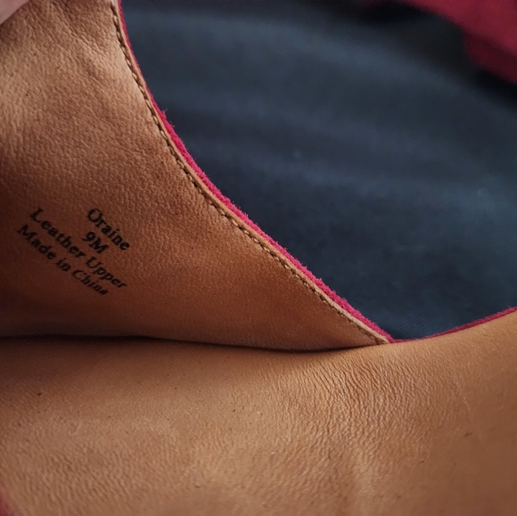 L'Amour des Pieds red suede wedge size 9 - Picture 2 of 9